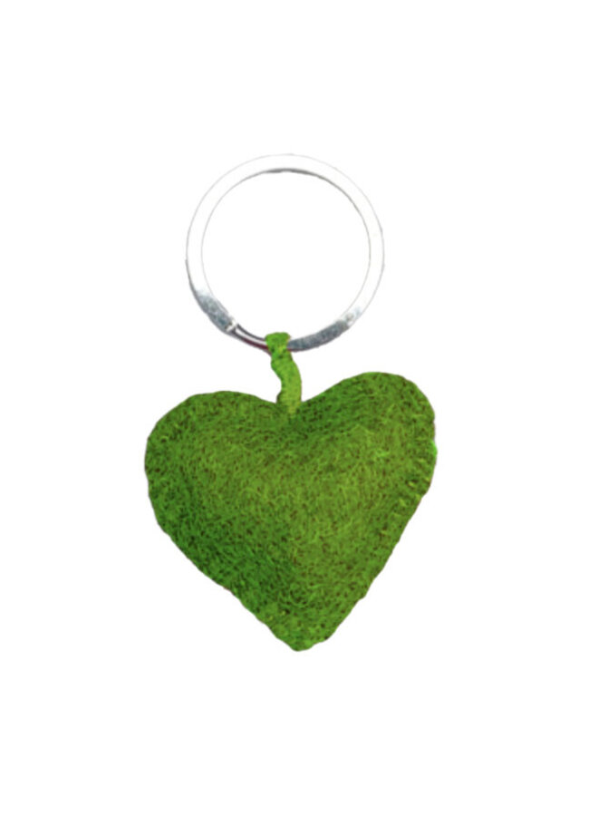 Keyring hartje groen