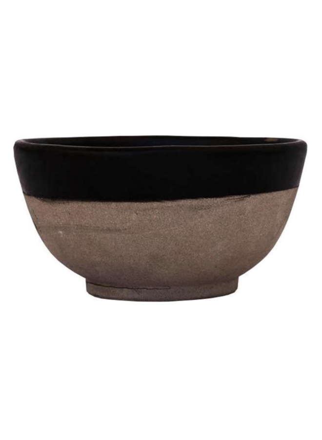 Bowl 10 cm. clay/ black