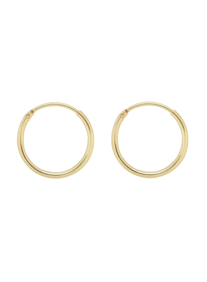 Plain Ring Earrings Large Goldplated  - 20mm, Anna+Nina