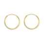Plain Ring Earrings Large Goldplated  - 20mm, Anna+Nina