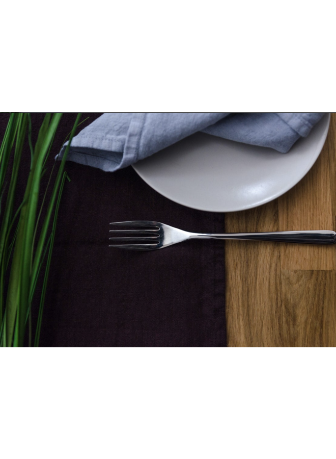 Aubergine Linen Table Runner 40 x 150 cm