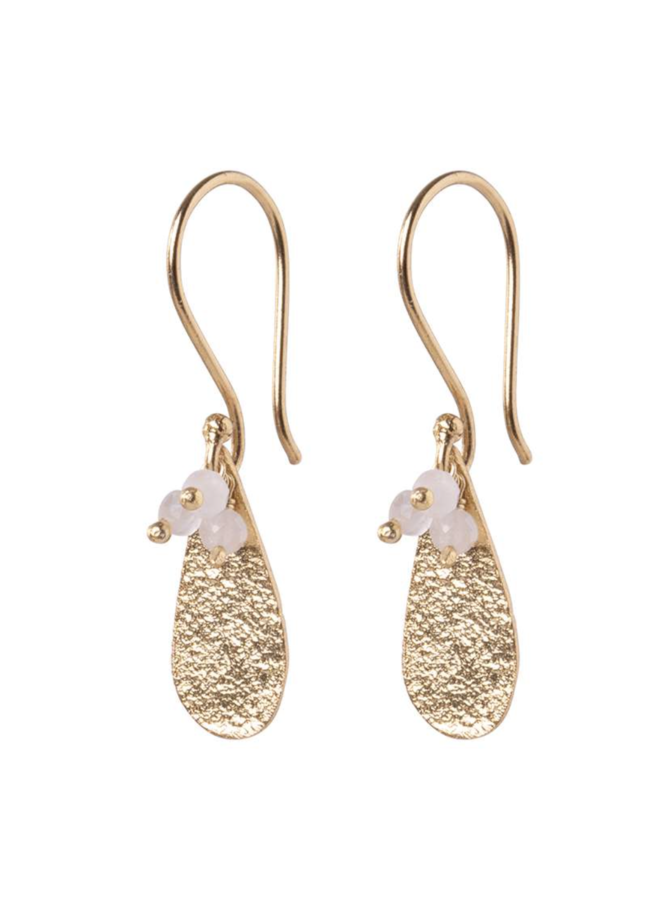 Intention Rose Quartz Earrings Goldplated, A Beautiful Story