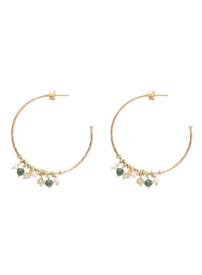 Aurora Aventurine Citrine goldplated earrings, A Beautiful Story
