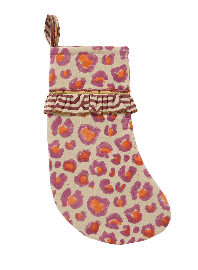 Pink Leopard Christmas Stocking - Doing Goods