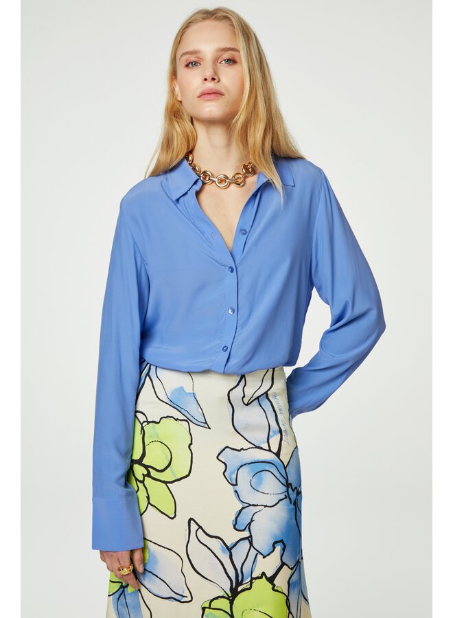 Salma Blouse Cornflower Blue - Fabienne Chapot