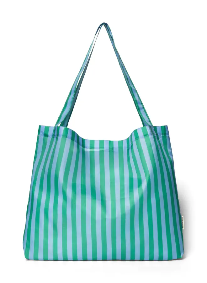 Grape/ Atlantic Striped Grocery Bag - Studio Noos