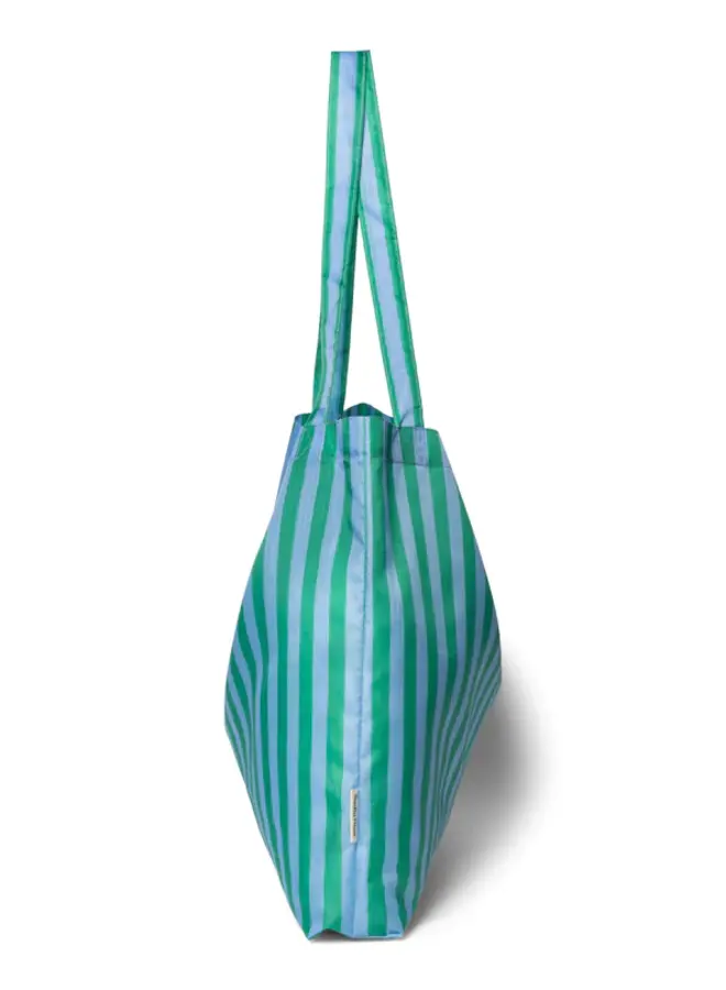 Grape/ Atlantic Striped Grocery Bag - Studio Noos