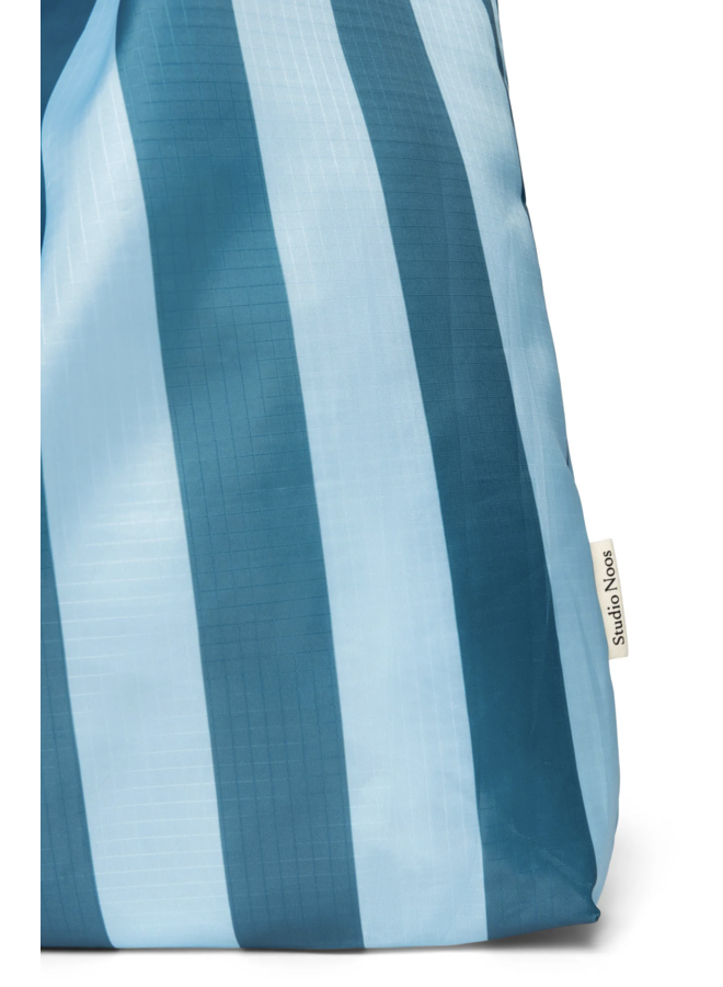 Sky/ Atlantic Striped Grocery Bag - Studio Noos