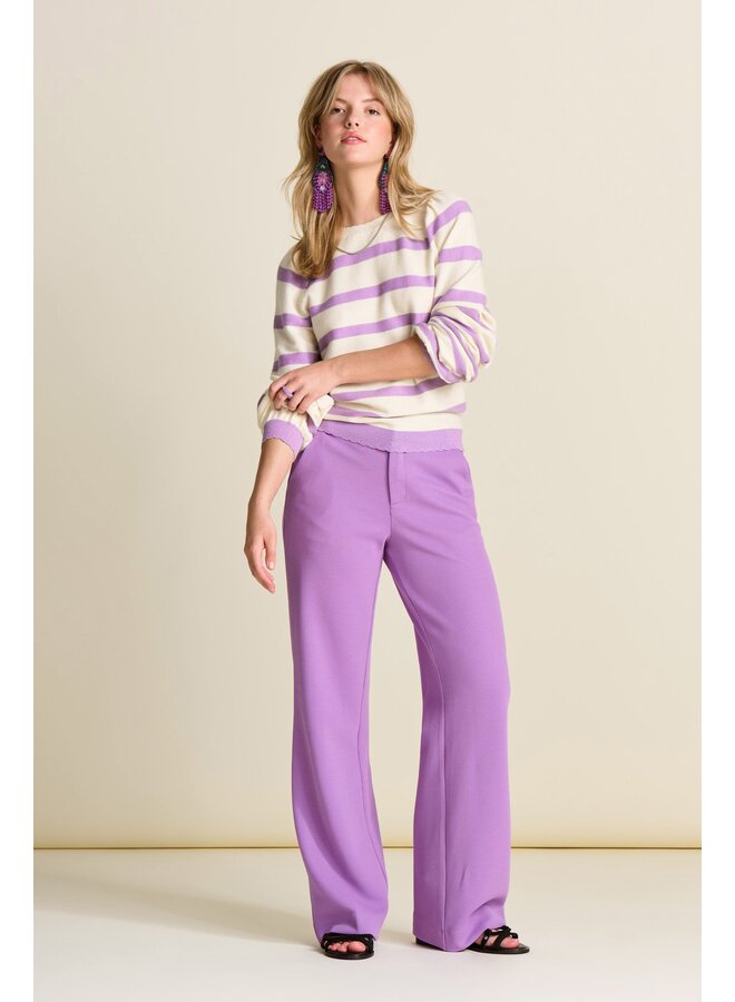 Pants Pique Wide Leg Purple Pom Amsterdam