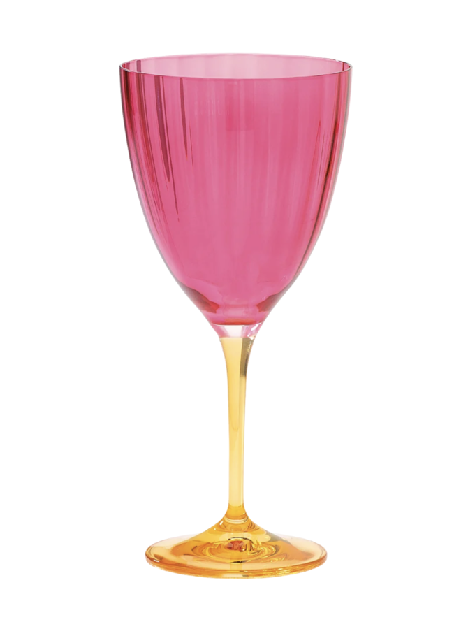 Jazzy Pink Wine Glass - Anna+Nina