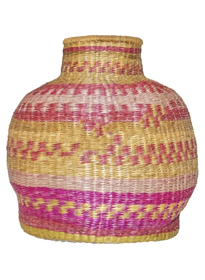 Decorative vase multi color seagrass