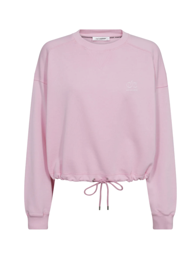 CleanCC Crop Tie Sweat Bubblegum  Co'Couture