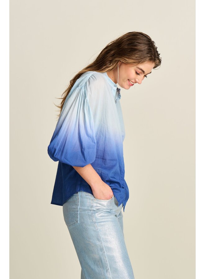 Blouse Faded Ink Blue/ Blue Pom Amsterdam