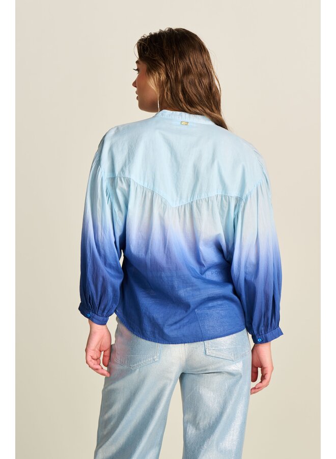 Blouse Faded Ink Blue/ Blue Pom Amsterdam
