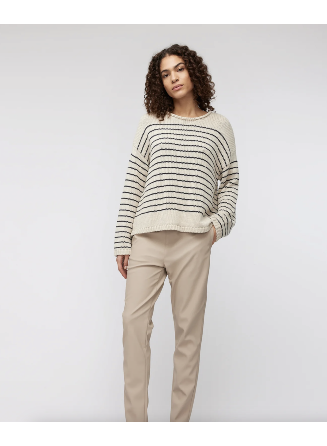 Nynke Pullover Sand Stripe Knit-ted