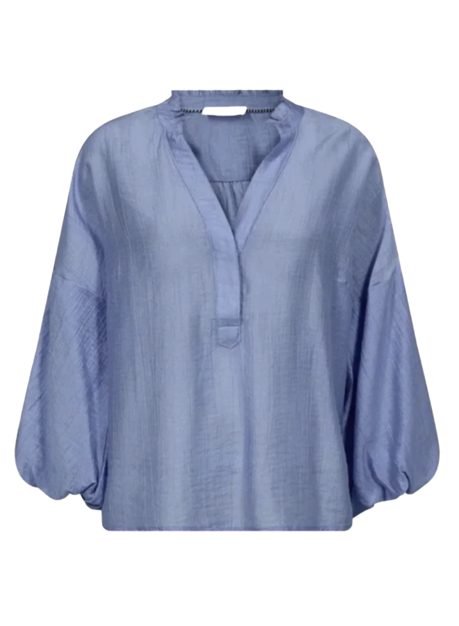 KendraCC Frill Blouse - Pale Blue - Co'Couture