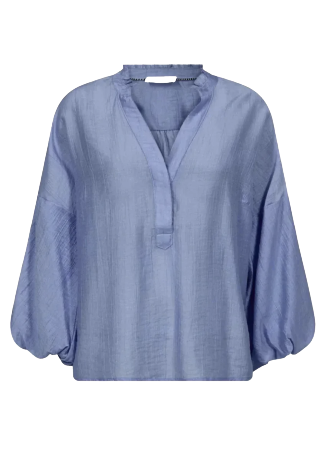 KendraCC Frill Blouse - Pale Blue - Co'Couture