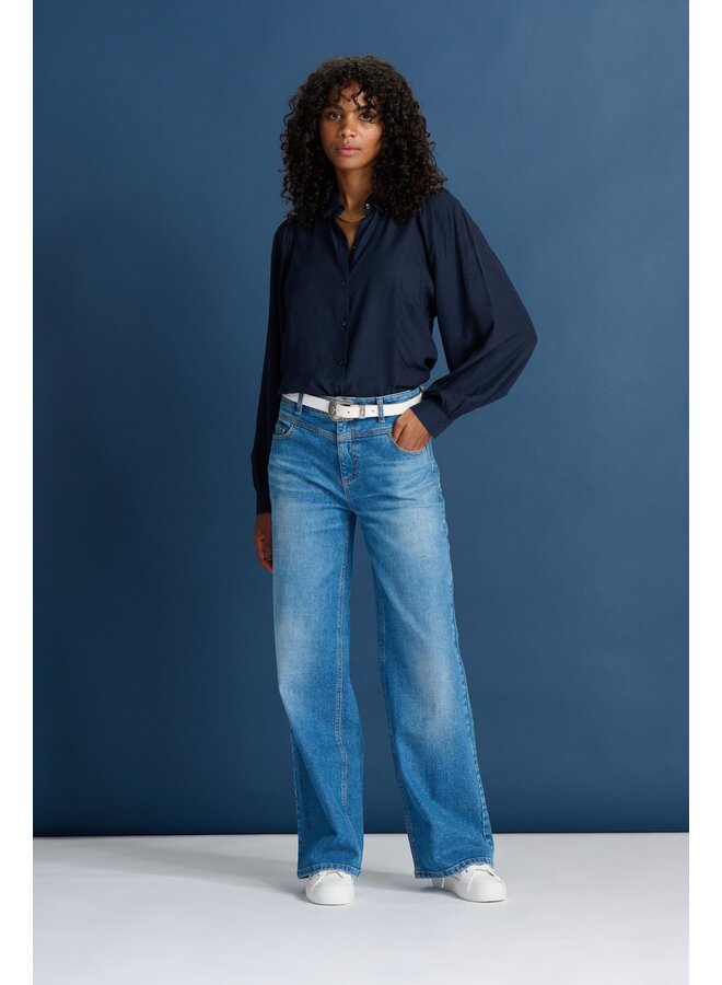 JEANS- Wide Leg Vintage Blue - Pom Amsterdam