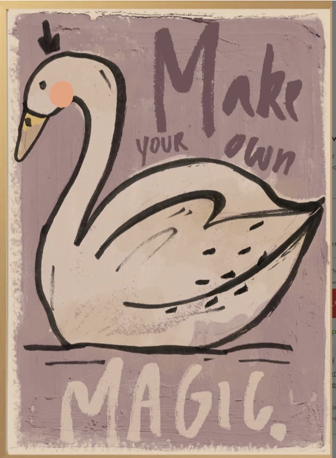 Poster Magic Swan 50x70cm. Studio Loco