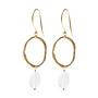 Graceful Moonstone Gold Earrings A Beautiful Story