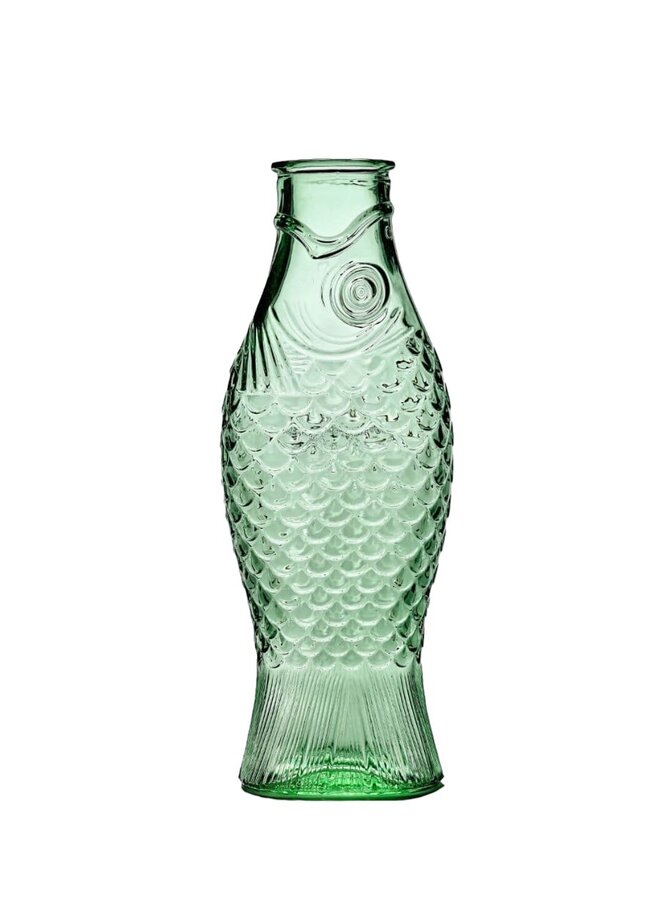 Fles 1 liter - groen - vis