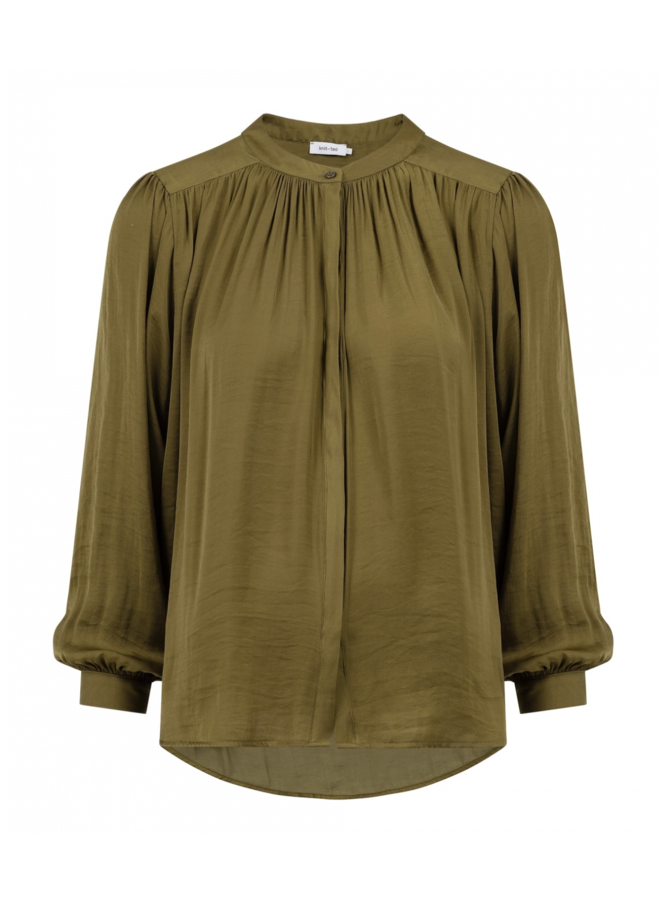 Rubia Blouse Forest Green - Knit-Ted