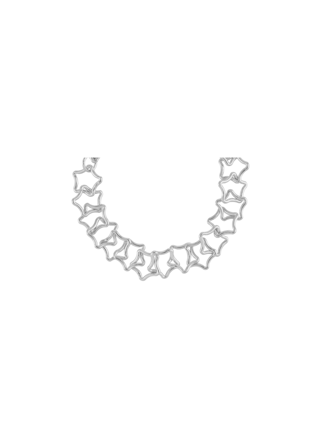 Linked Chunky Stars Bracelet Silver Anna+Nina