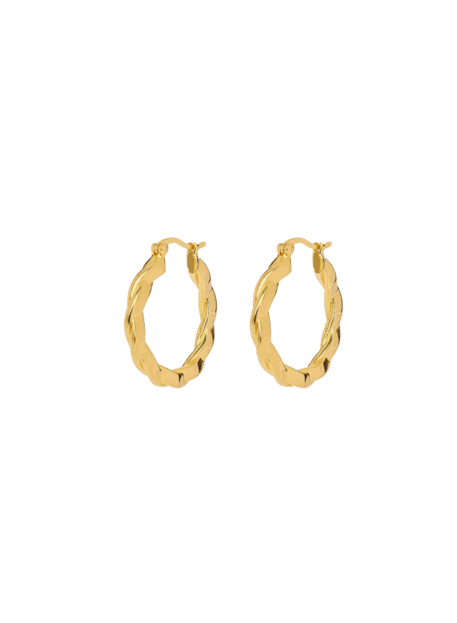 Large Twisted Hoop  Earrings GP Anna+Nina