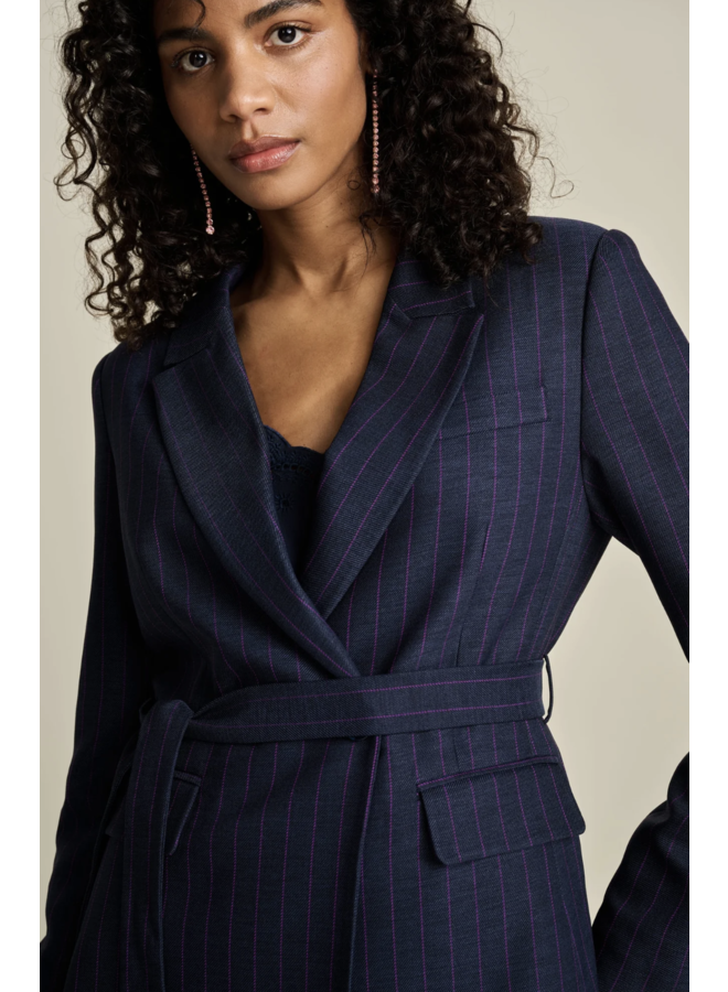 BLAZER Striped Midnight Blue POM Amsterdam