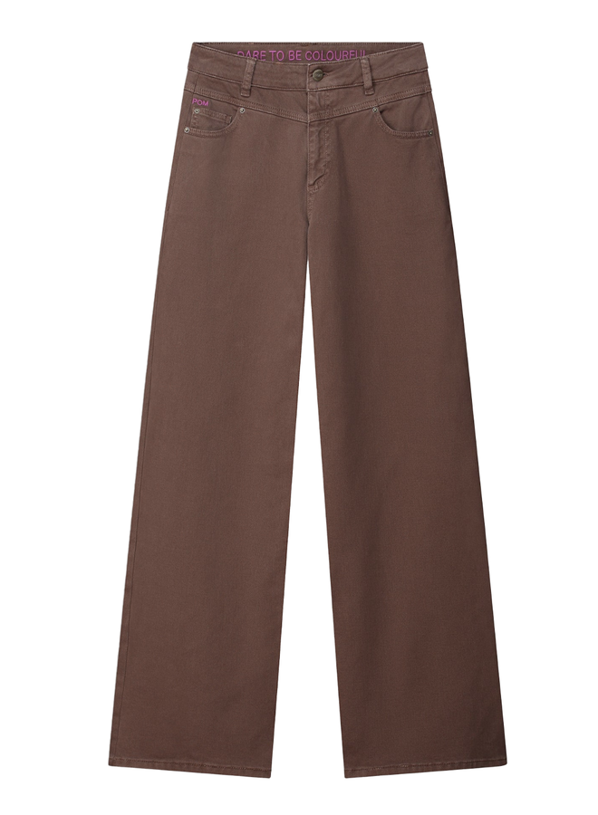 JEANS  Wide Leg Washed Brown POM Amsterdam