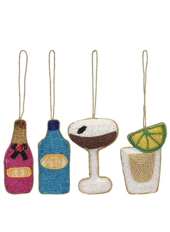 Cocktail Ornament Set of 4  Anna+Nina