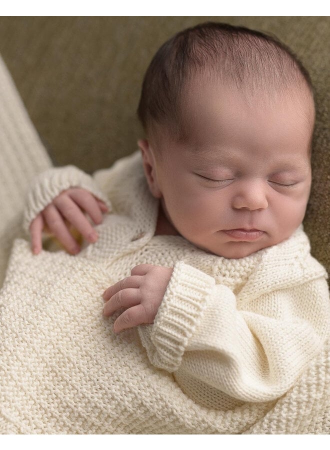 Ecru diamond baby blanket  Micu Micu