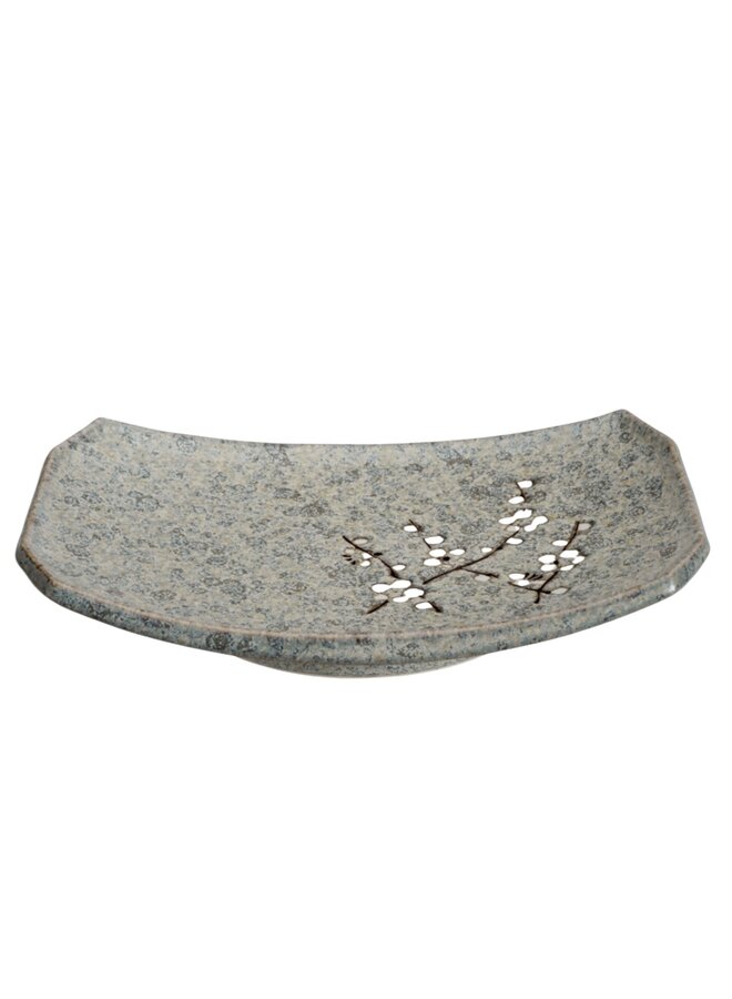 Grey Soshun Oblong Plate