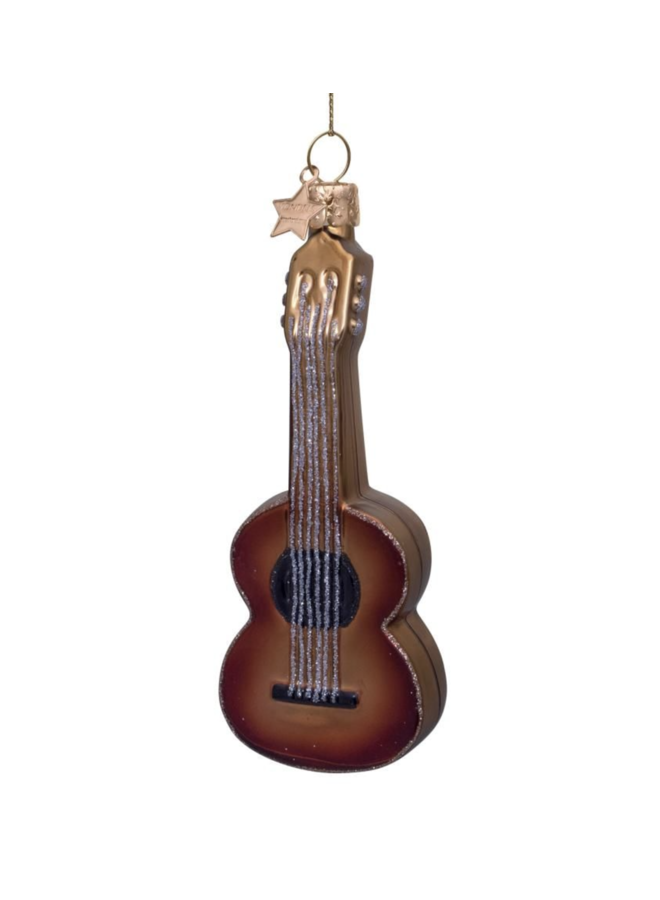 Ornament Glass Brown Guitar - Vondels