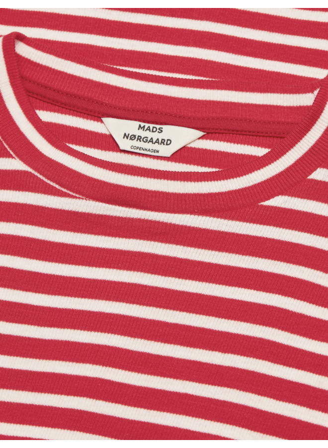 2x2 Cotton Stripe Tuba Tee LS High Risk Red - Mads Norgaard