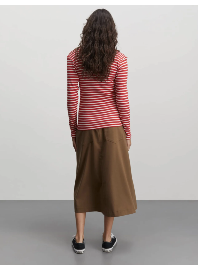 2x2 Cotton Stripe Tuba Tee LS High Risk Red - Mads Norgaard