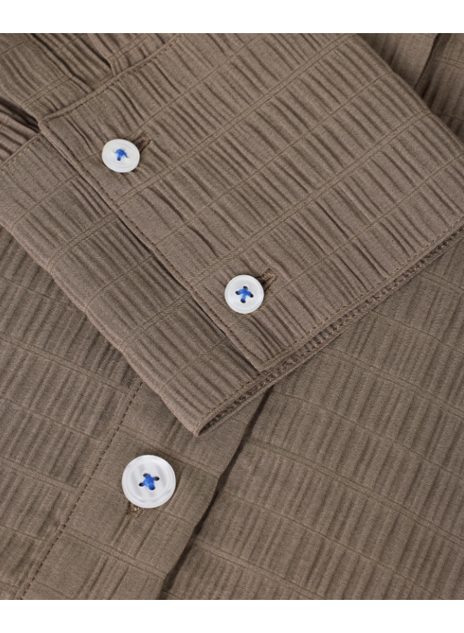Crinckle Pop Eva Dress Teak Melange - Mads Norgaard