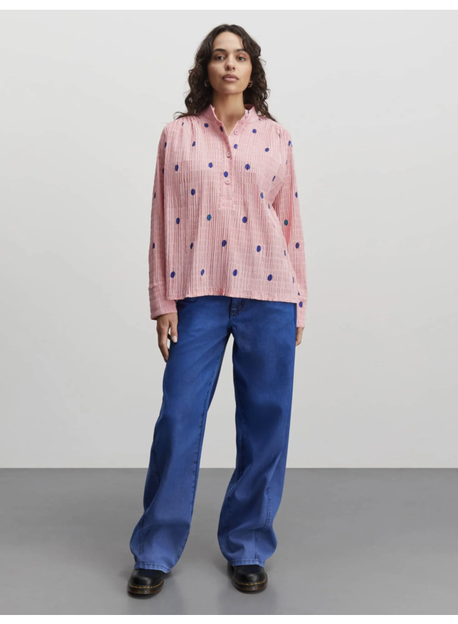 Crinckle Pop Bara Shirt Dot AOP - Mads Norgaard