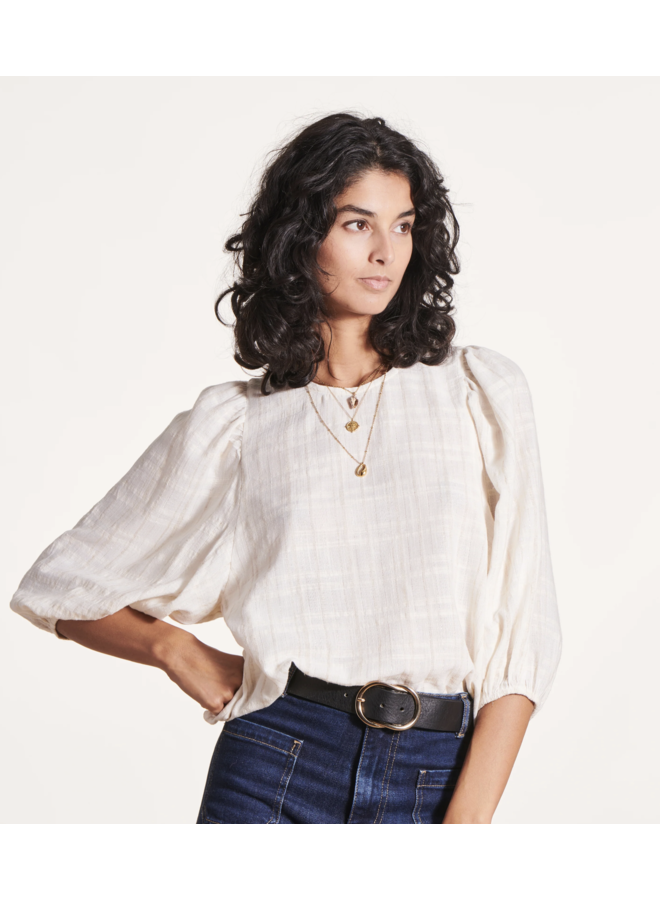 FJ-TO-DORDE-C Top Ecru La Fee Maraboutee