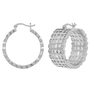 French Lace Hoop Earrings silver plated Anna+Nina