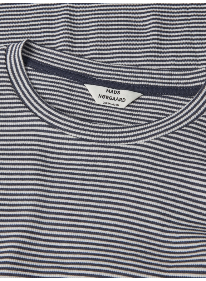 2x2 Cotton Stripe Tuba Tee Parisian Night Vanilla - Mads Norgaard