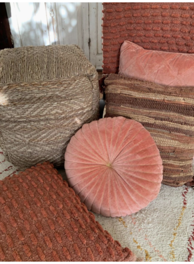 Jute poef vierkant Care and Faire