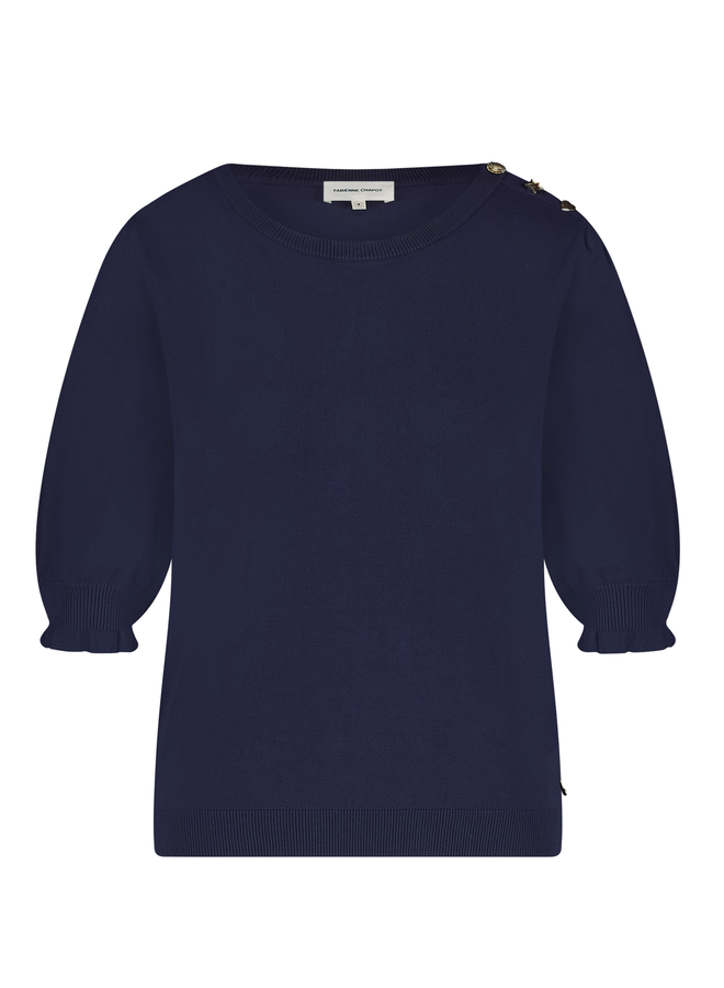 Molly Short Sleeve Pullover After Midnight Blue Fabienne Chapot