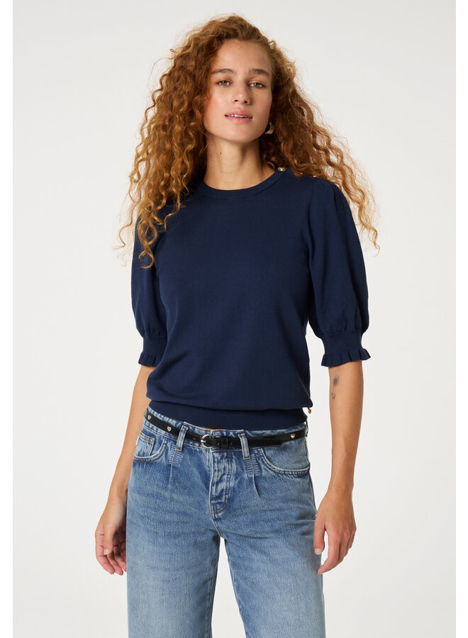 Molly Short Sleeve Pullover After Midnight Blue Fabienne Chapot