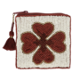 Square Wallet Lucky Clover Burgundy - All the Luck in the World