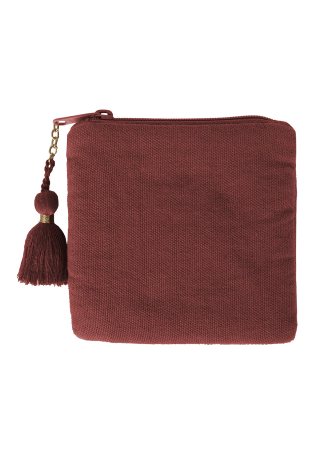 Square Wallet Lucky Clover Burgundy - All the Luck in the World