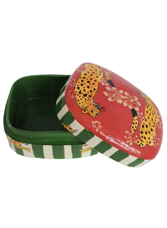 Large Rectangular Leopard Box - All the Luck in the World