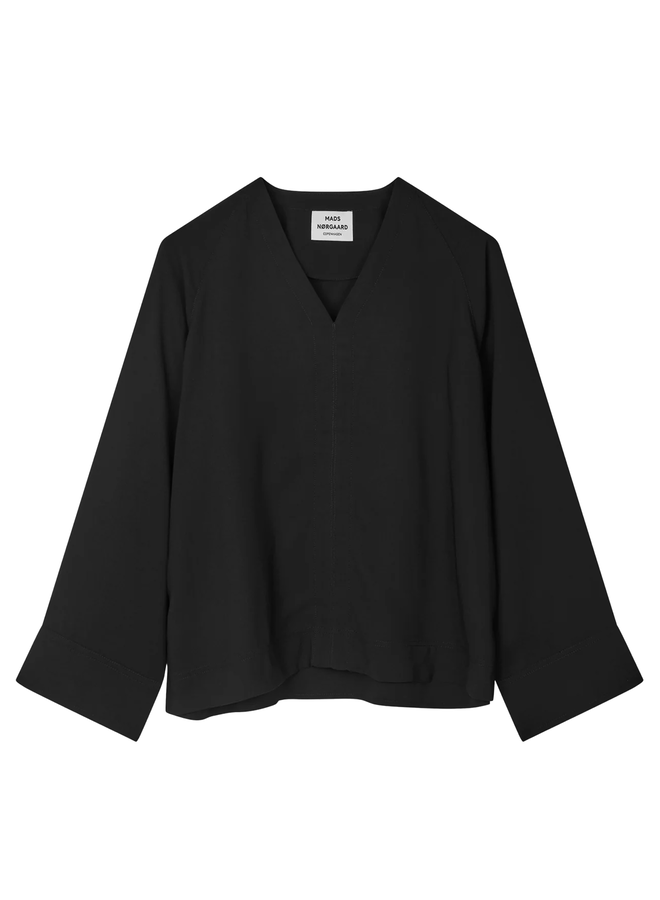 Light Crepe Milly Top Black Mads Norgaard