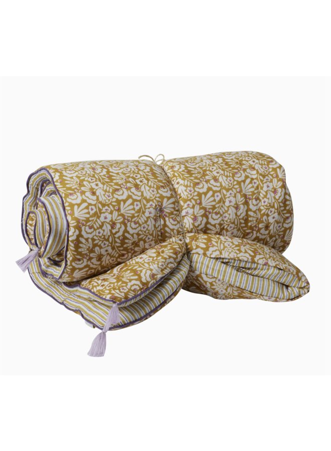 Flowers And Stripes Print Sofa Cover Iris Curry Bonheur du Jour