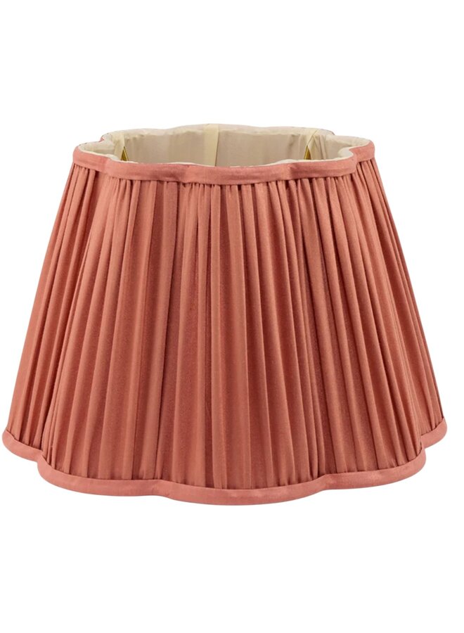 30 cm Diya Scalloped Lampshade Silk Fuchsia Doing Goods